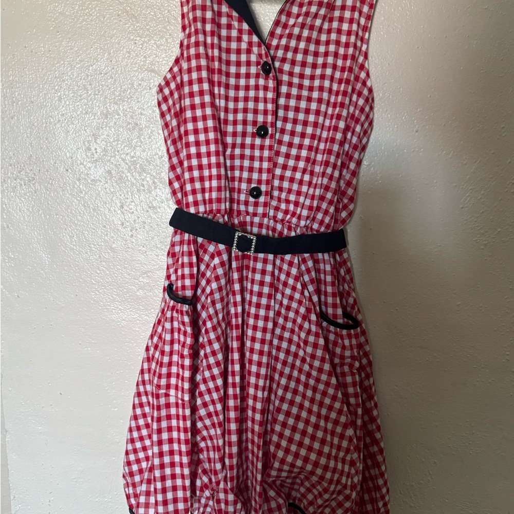Red Checkered Kids Dress